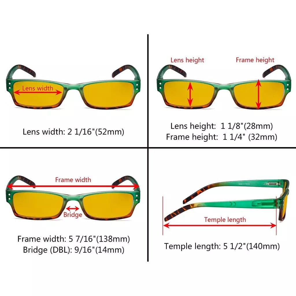 4 Pack Blue Light Blocking Reading Glasses HP012Deyekeeper.com
