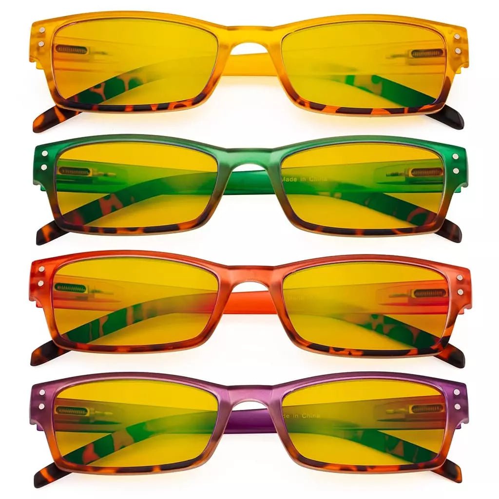 4 Pack Blue Light Blocking Reading Glasses HP012Deyekeeper.com