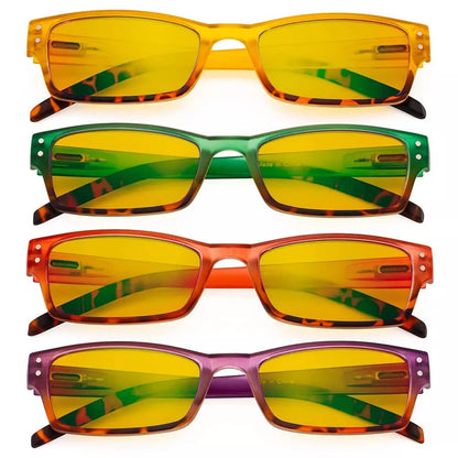 4 Pack Blue Light Blocking Reading Glasses HP012Deyekeeper.com