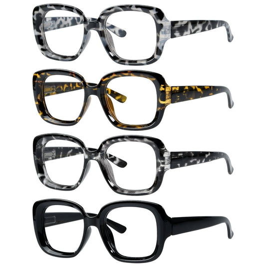 4 Pack Classic Thicker Frame Reading Glasses Newish Readers R2035eyekeeper.com