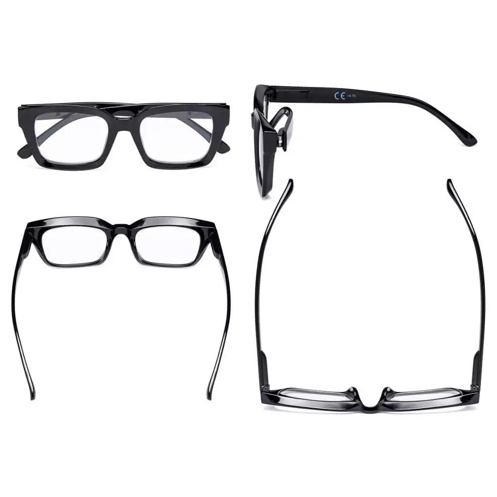 4 Pack Fashionable Reading Glasses Thicker Frame Readers R9106eyekeeper.com