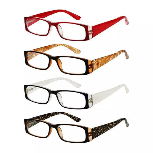 4 Pack Marble Pattern Arms Reading Glasses R006 - C6 - C9eyekeeper.com