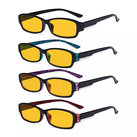 4 Pack Narrow Blue Light Blocking Reading Glasses HP9105eyekeeper.com