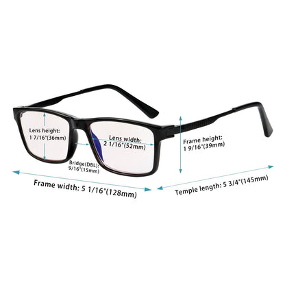 4 Pack Narrow Blue Light Filter Reading Glasses CGTR008eyekeeper.com