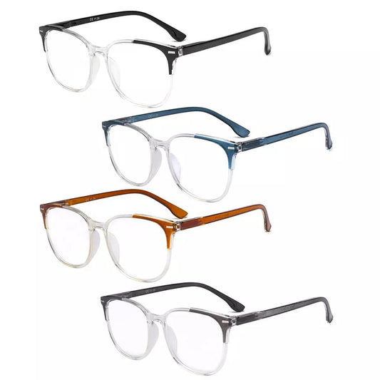 4 Pack Oval Modern Reading Glasses Fashion Readers R9001Ceyekeeper.com
