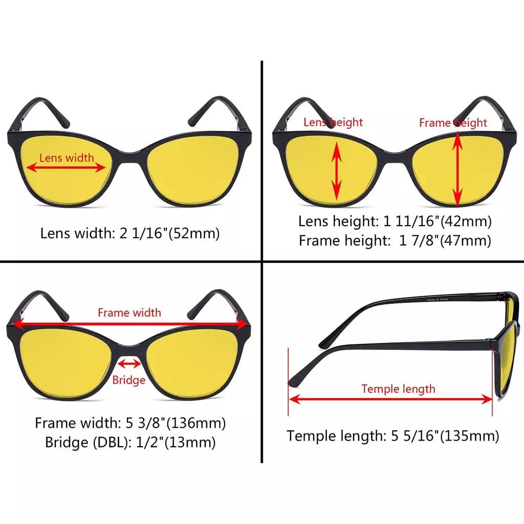 4 Pack Stylish Blue Light Blocking Reading Glasses HPFH1570eyekeeper.com