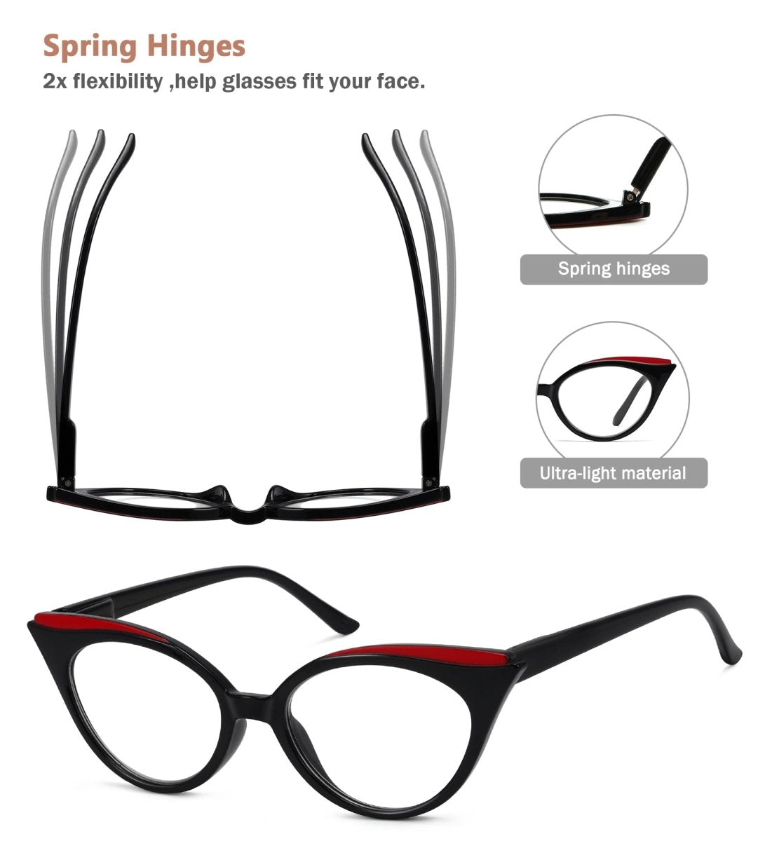 10 Pack Cat-eye Reading Glasses Design Reader for Women R2125eyekeeper.com