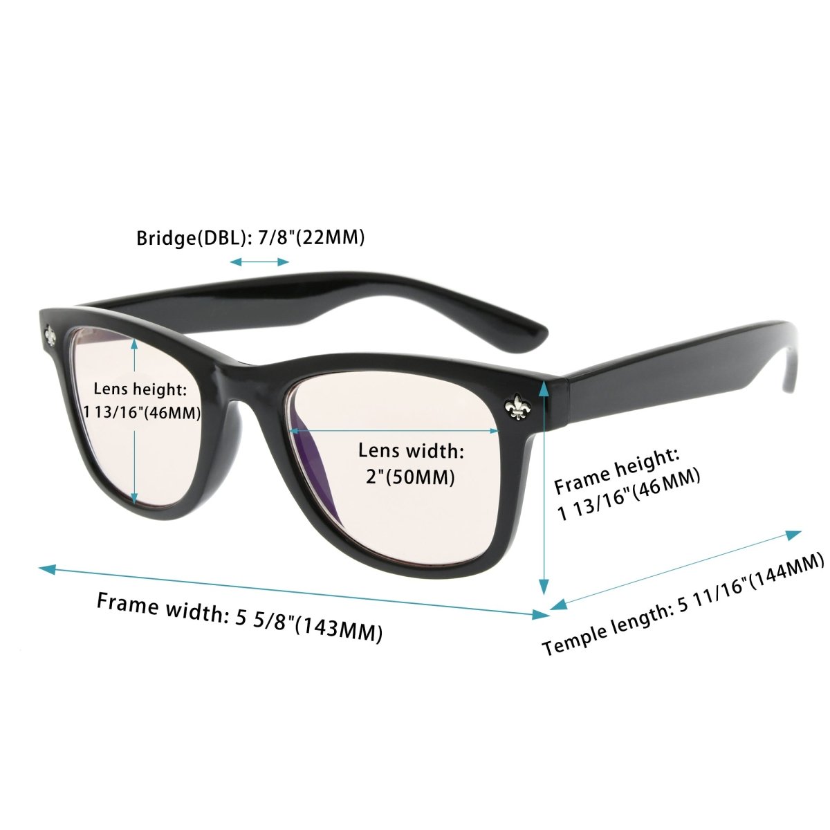 5 Pack Full - Rim Stylish Blue Light Filter Eyeglasses CGS027eyekeeper.com