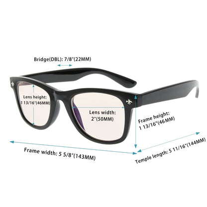 5 Pack Full - Rim Stylish Blue Light Filter Eyeglasses CGS027eyekeeper.com