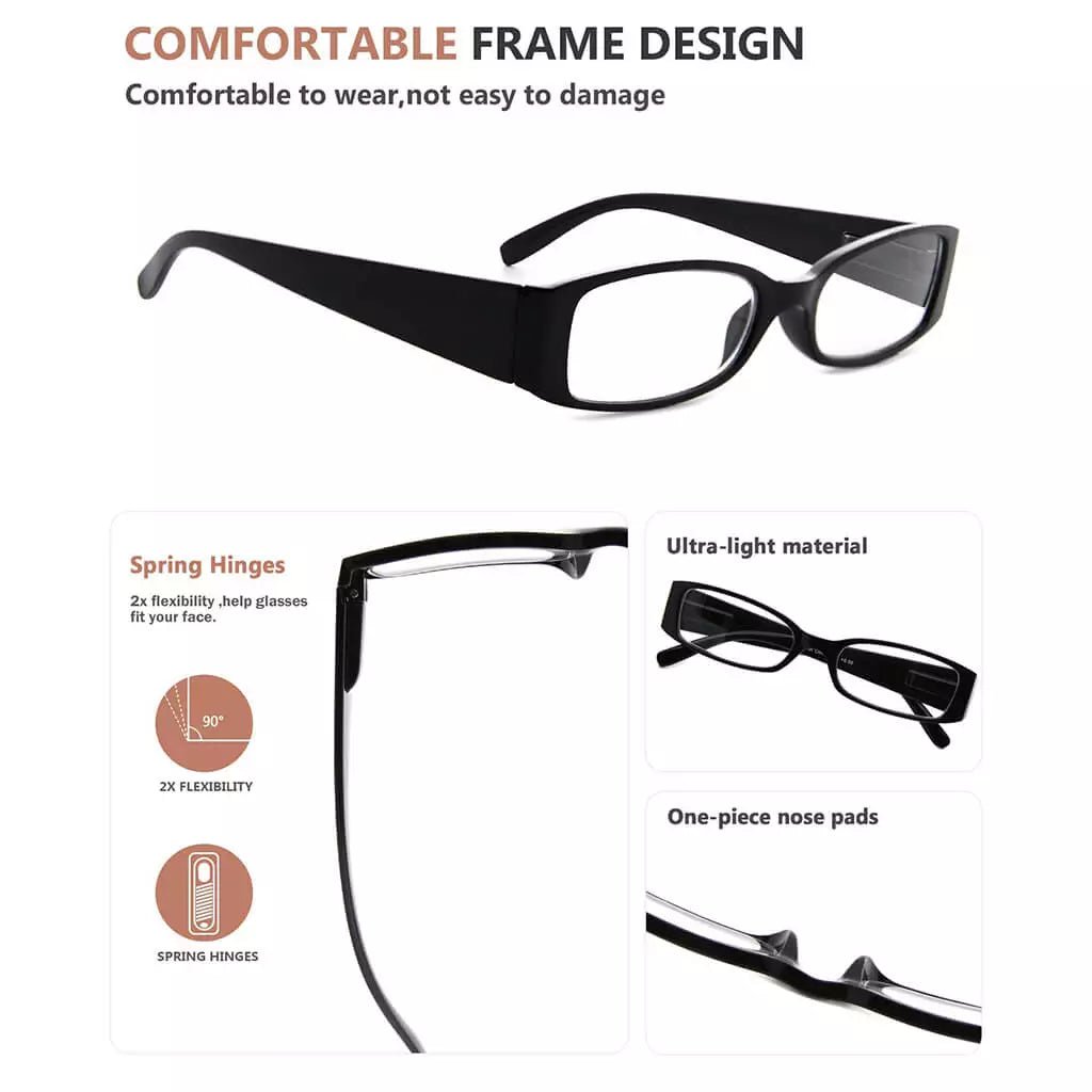 5 Pack Reading Glasses with Different Pattern Arm R040eyekeeper.com