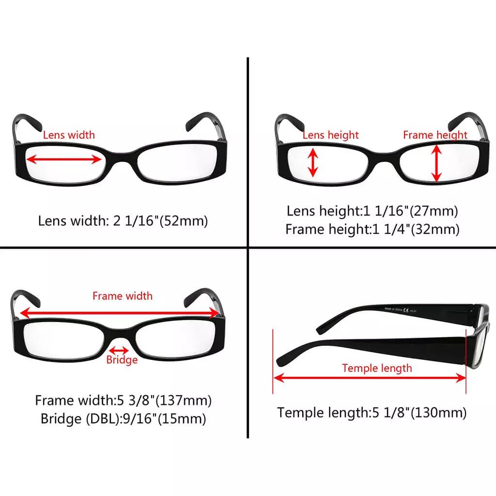 5 Pack Reading Glasses with Different Pattern Arm R040eyekeeper.com