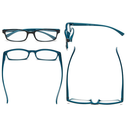 5 Pack Rectangle Stylish Reading Glasses R177eyekeeper.com