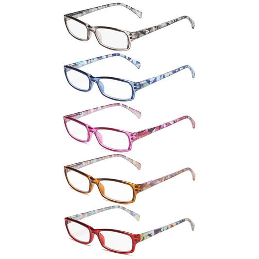 5 Pack Stylish Funky Reading Glasses Chic Readers RT1803 - Aeyekeeper.com