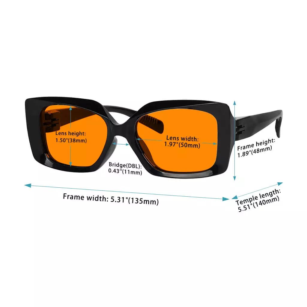 6 Pack 100% Blue Blocking Glasses Orange Lens Metalless Screwless NR2010 - B98eyekeeper.com