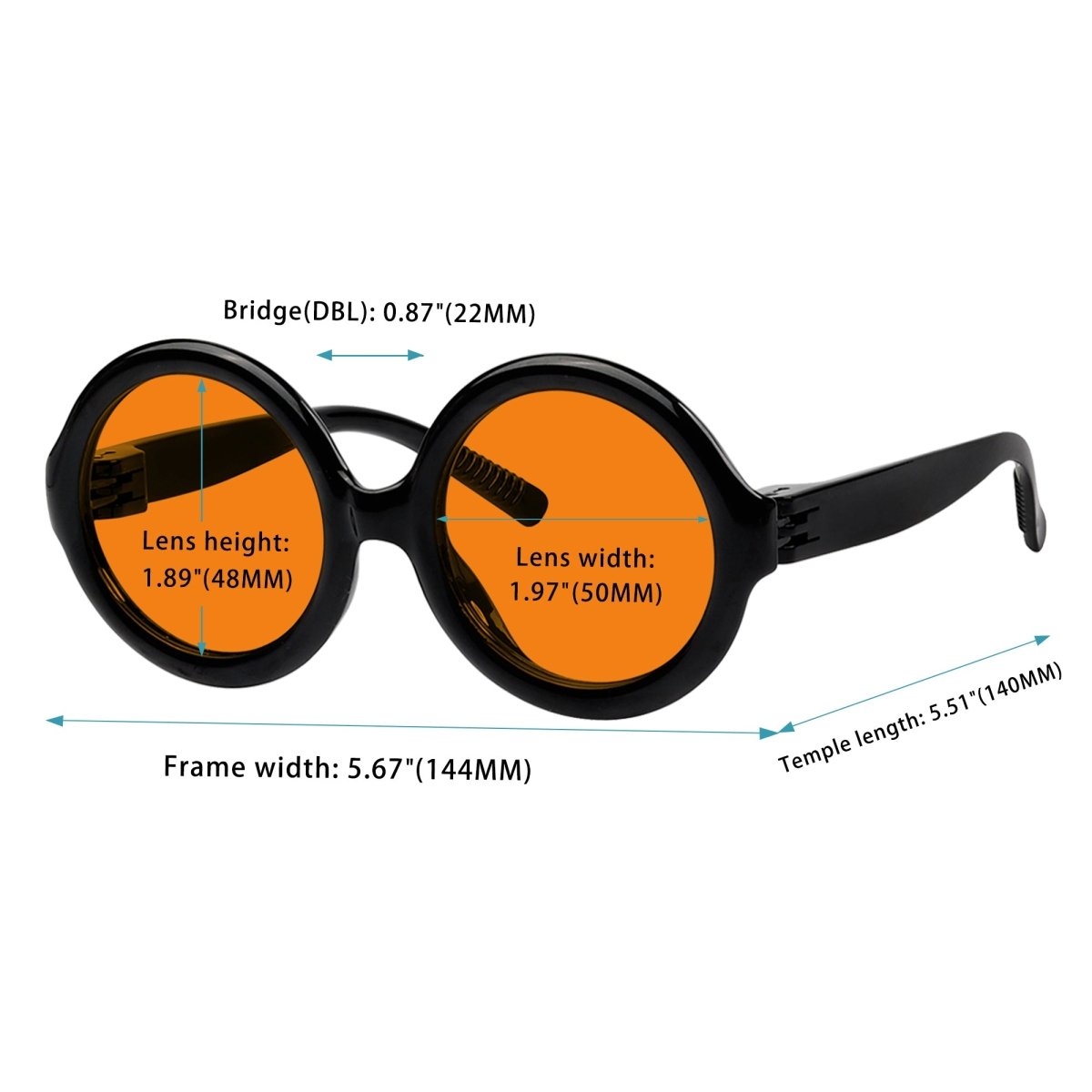 6 Pack 100% Blue Light Blocking Orange Glasses for Sleep Metalless Screwless NR2313 - B98eyekeeper.com
