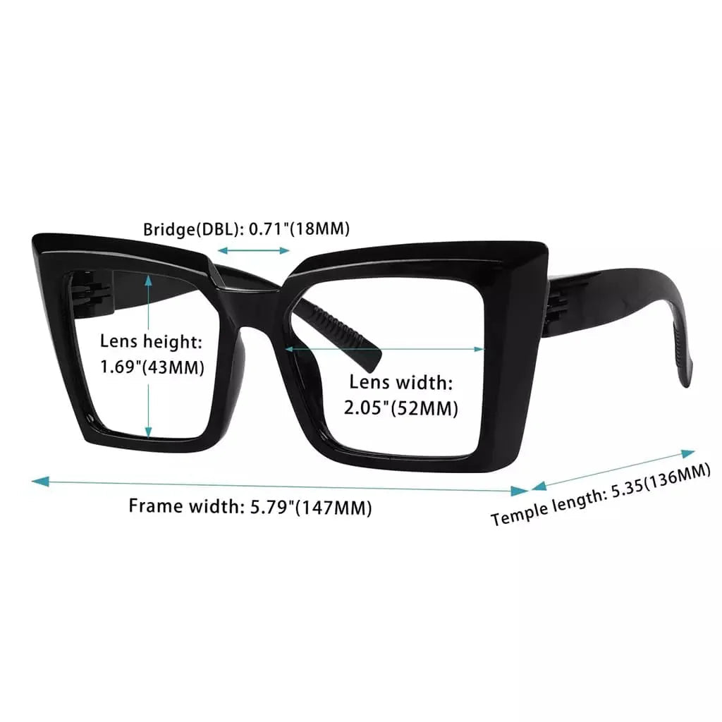 6 Pack 30% Blue Light Blocking Oversized Screwless Reading Glasses NR2141 - B15eyekeeper.com
