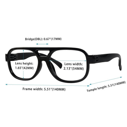 6 Pack 30% Blue Light Blocking Pilot Metalless Screwless Glasses R2515 - B15eyekeeper.com