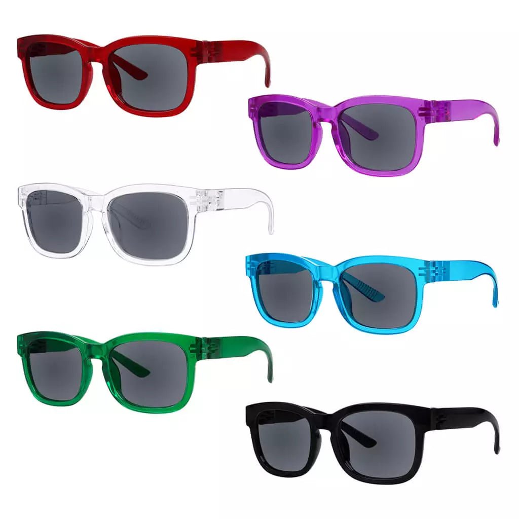 6 Pack Metalless Screwless Spring Hinge Sunglasses R033Seyekeeper.com