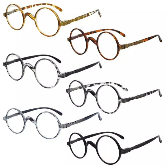 6 Pack Round Professor Reading Glasses R077Beyekeeper.com