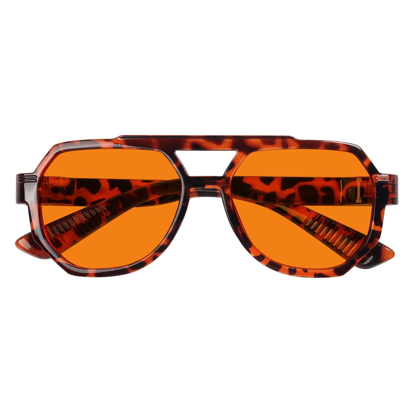 100% Blaulichtblocker Orange Metalllose Pilotenbrille NR2309-B98