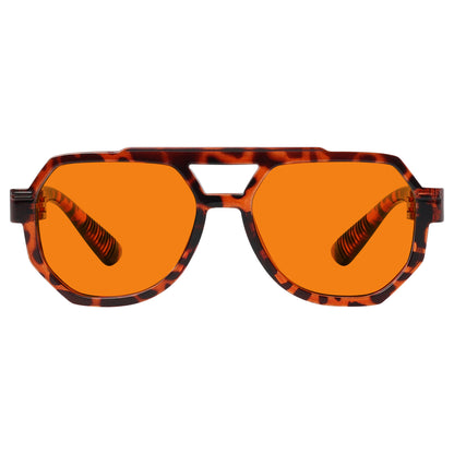 100% Blaulichtblocker Orange Metalllose Pilotenbrille NR2309-B98