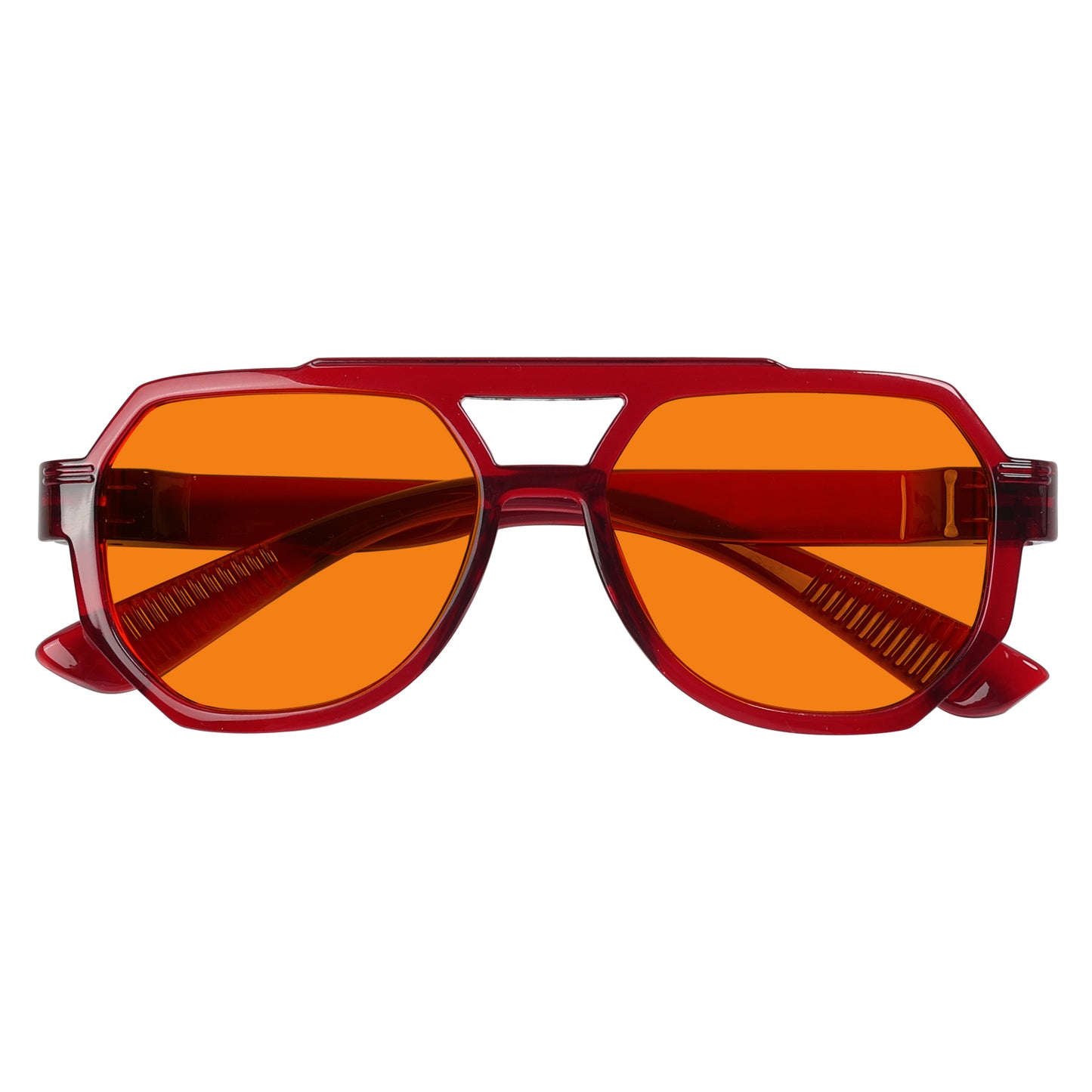 100% Blaulichtblocker Orange Metalllose Pilotenbrille NR2309-B98