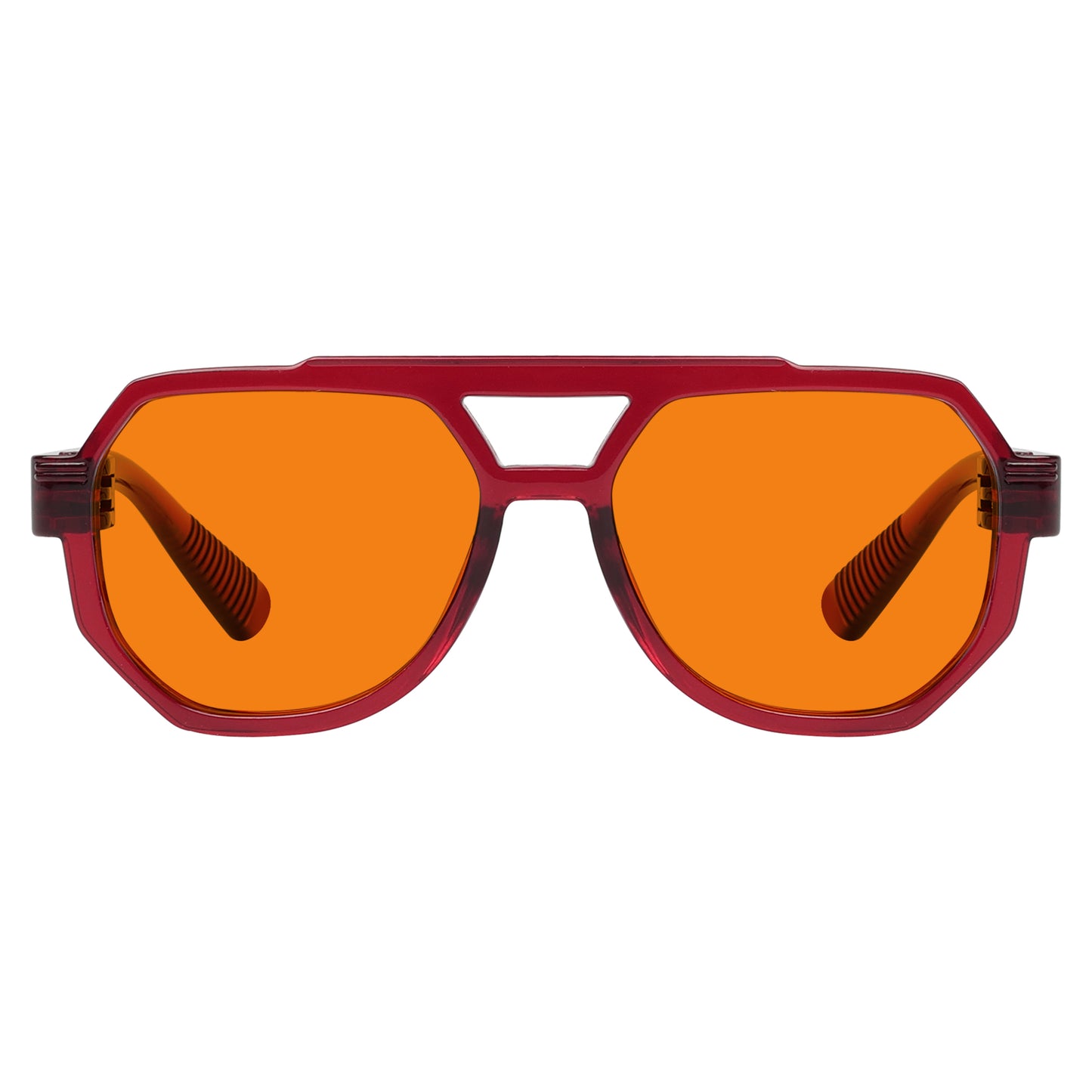 100% Blaulichtblocker Orange Metalllose Pilotenbrille NR2309-B98