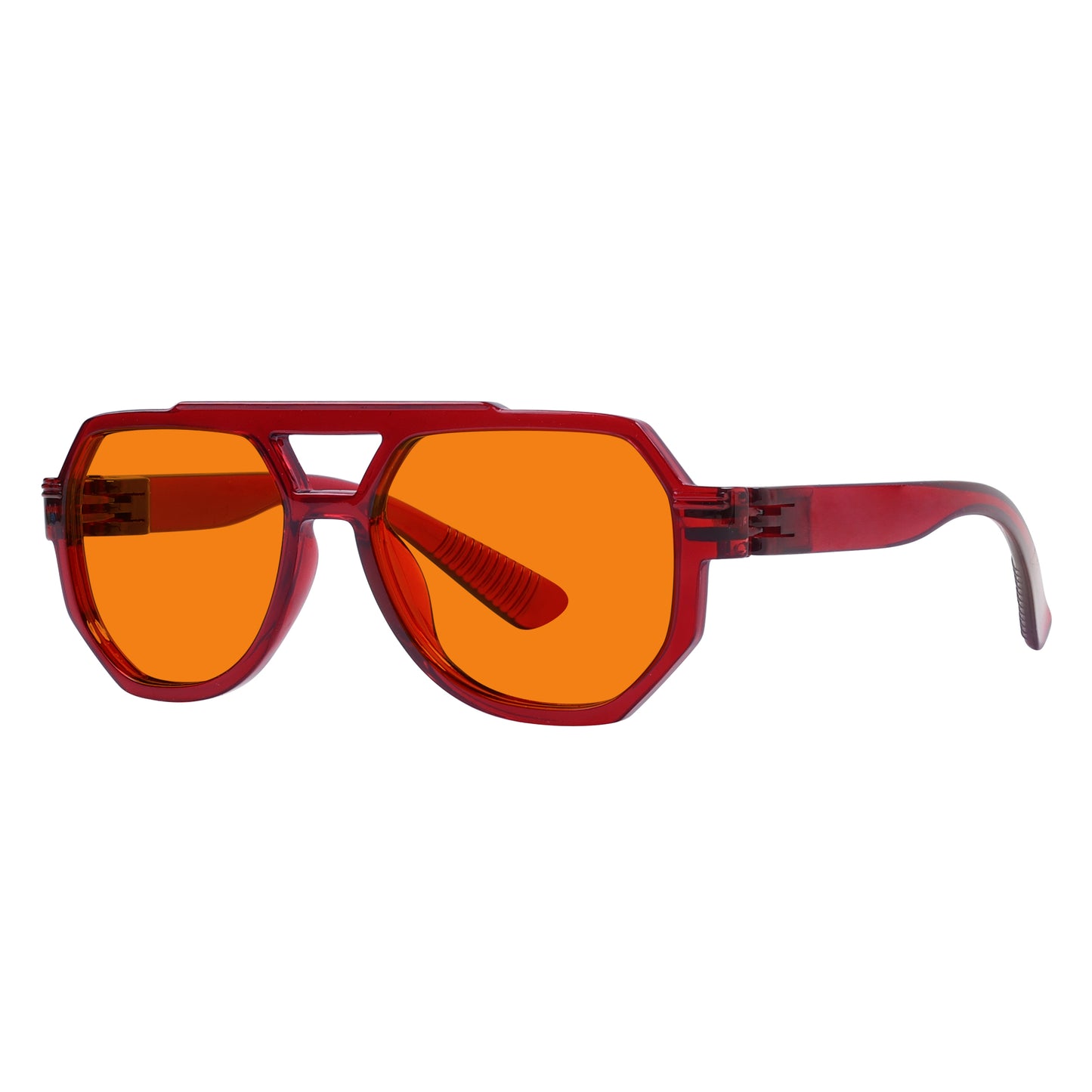 100% Blaulichtblocker Orange Metalllose Pilotenbrille NR2309-B98