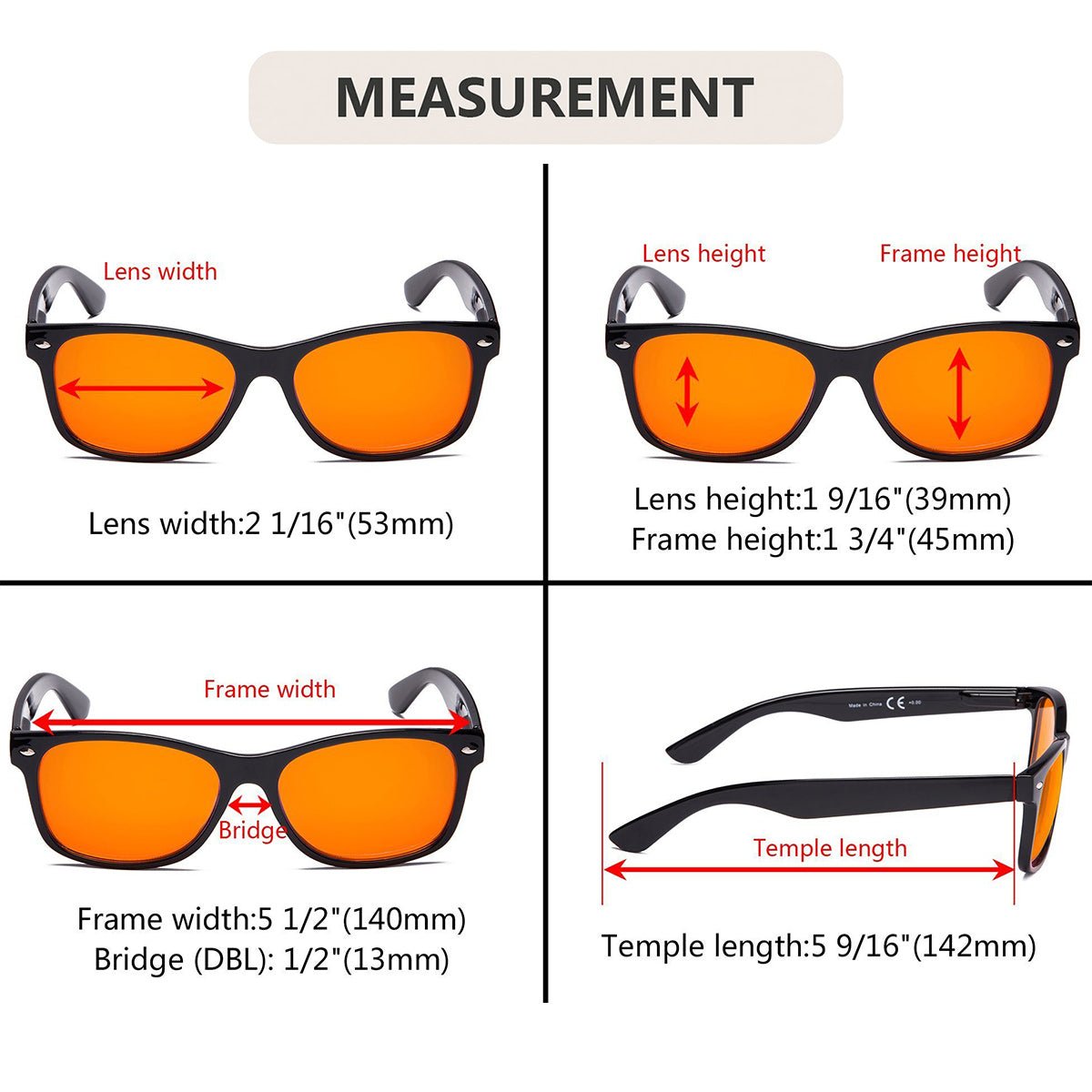 Blue Light Blocking Eyeglasses Nighttime Eyewear for Sleep DSS109eyekeeper.com