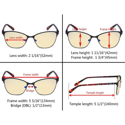 Cat - eye Blue Light Blocking Eyeglasses LX19023 - BB60eyekeeper.com
