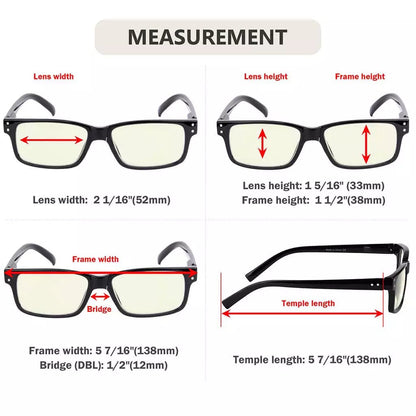 (Must Buy Both Eye) Custom Computer Glasses with Different Power for Each Eye UVPR032 Blackeyekeeper.com