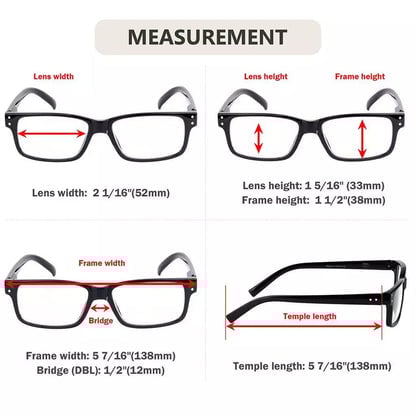 (Must Buy Both Eye) Reading Glasses with Different Strength for Each Eye PR032 Blackeyekeeper.com