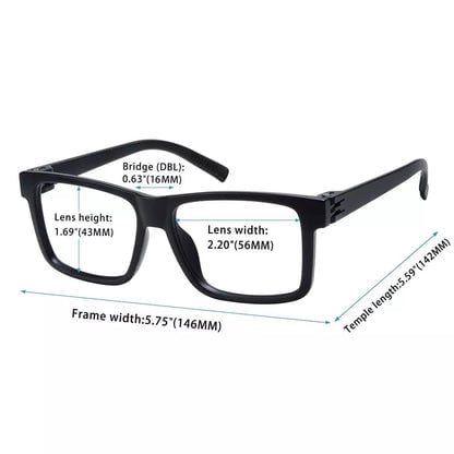 Oversized 30% Blue Light Blocking Metalless Reading Glasses R2508 - B15eyekeeper.com