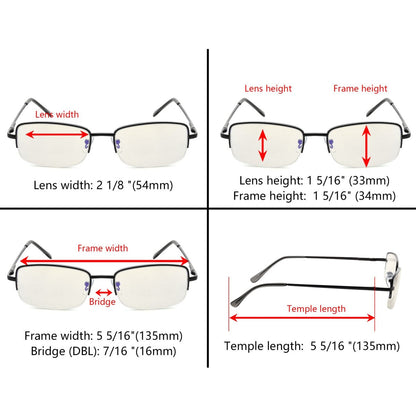 Rectangle Chic Blue Light Filter Reading Glasses 1 - CG15015eyekeeper.com