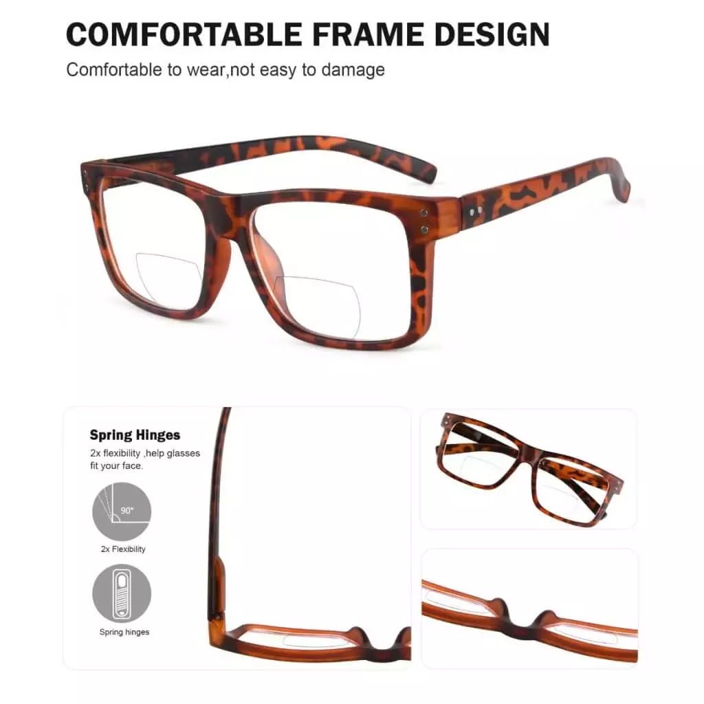 Rectangle Transition Photochromic Bifocal Reading Glasses BSBR2142eyekeeper.com