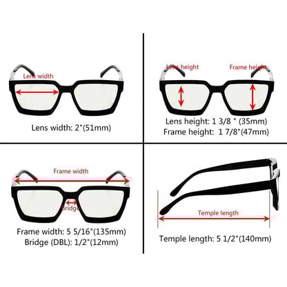 Stylish Thicker Frame Multifocus Reading Glassses M2003eyekeeper.com
