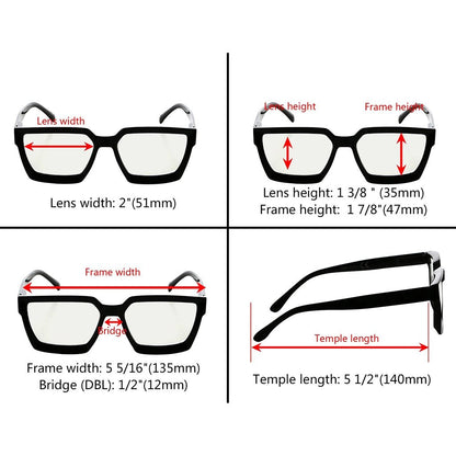 Stylish Thicker Frame Multifocus Reading Glassses M2003eyekeeper.com