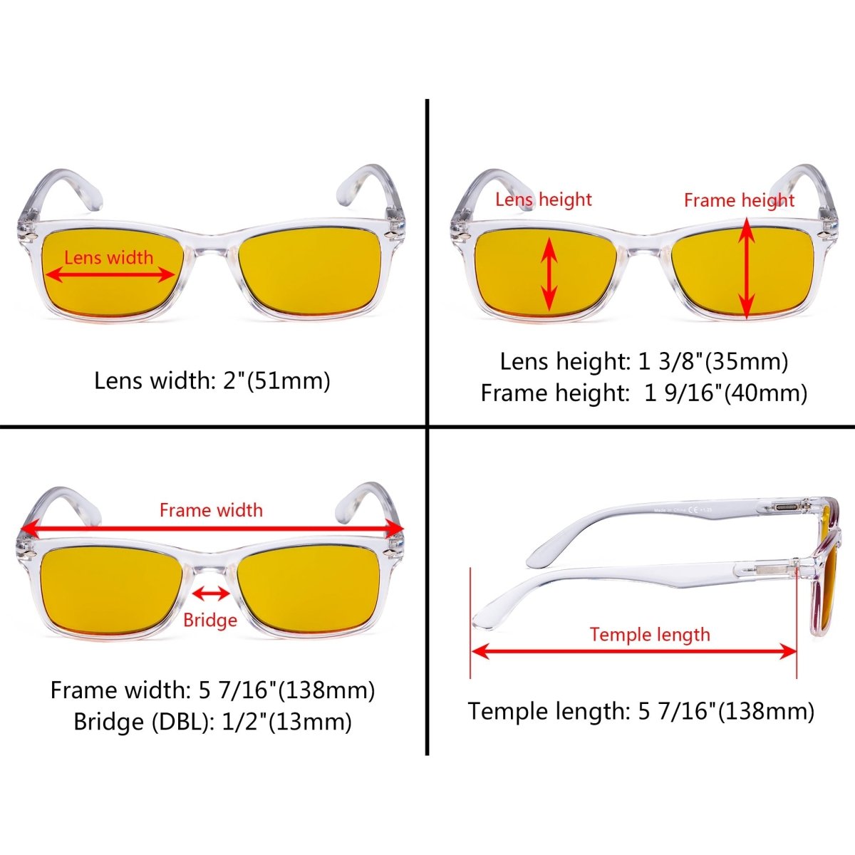 3 Pack Rectangle Blue Light Blocking Reading Glasses HP075eyekeeper.com