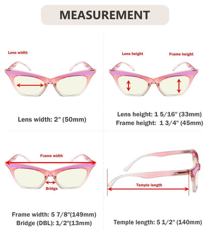 Blue Light Blocking Reading Glassess Dimension