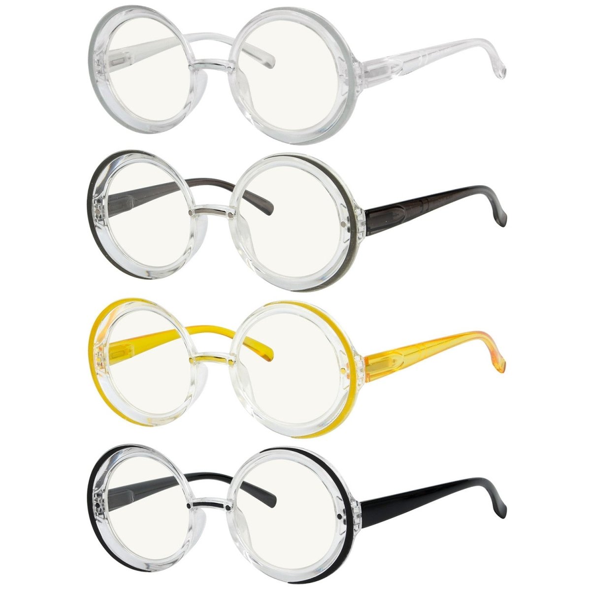 4 Pack Round Progressive Multifocal Readers Women M2005Neyekeeper.com