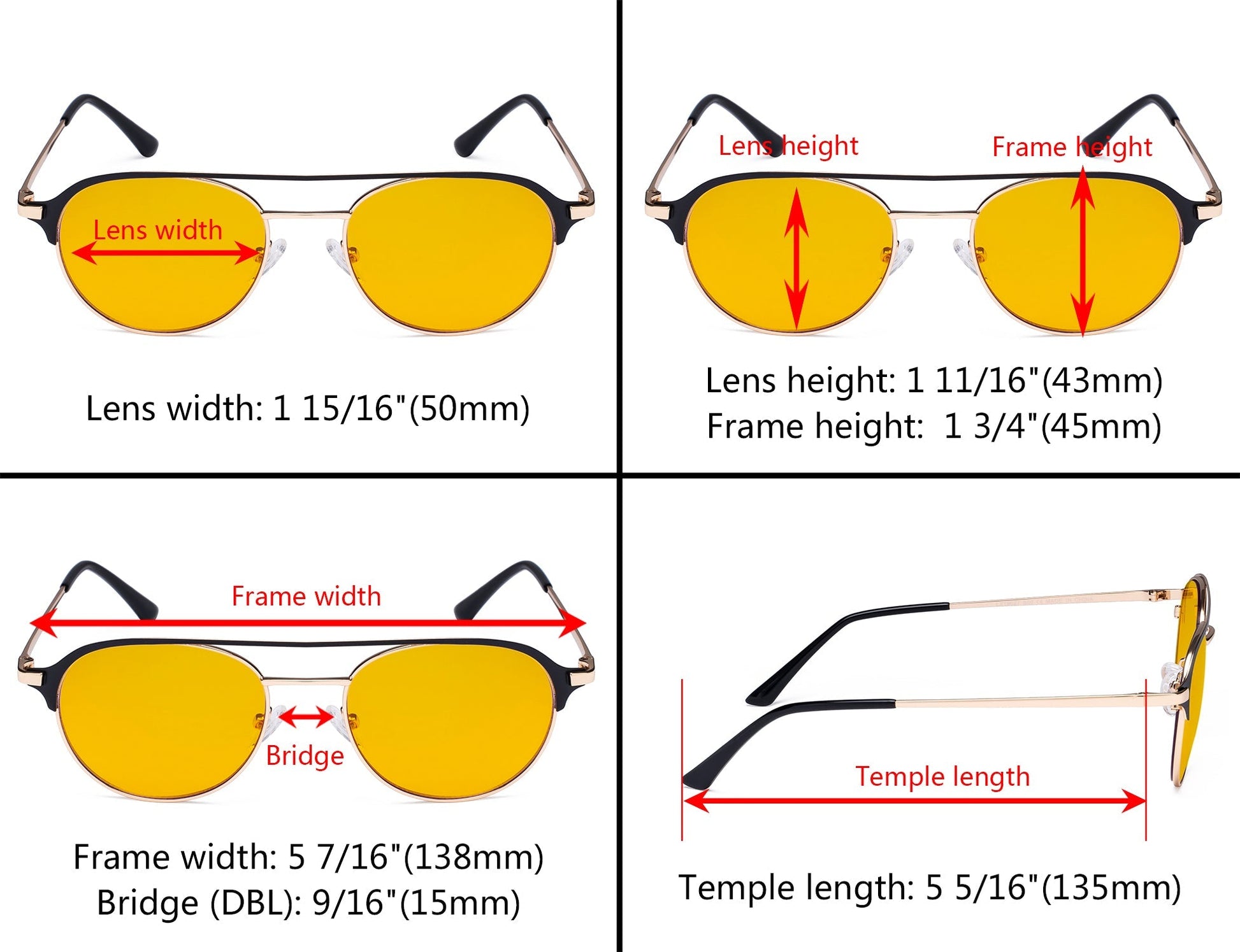 Blue Light Blocking Eyeglasses Dimension